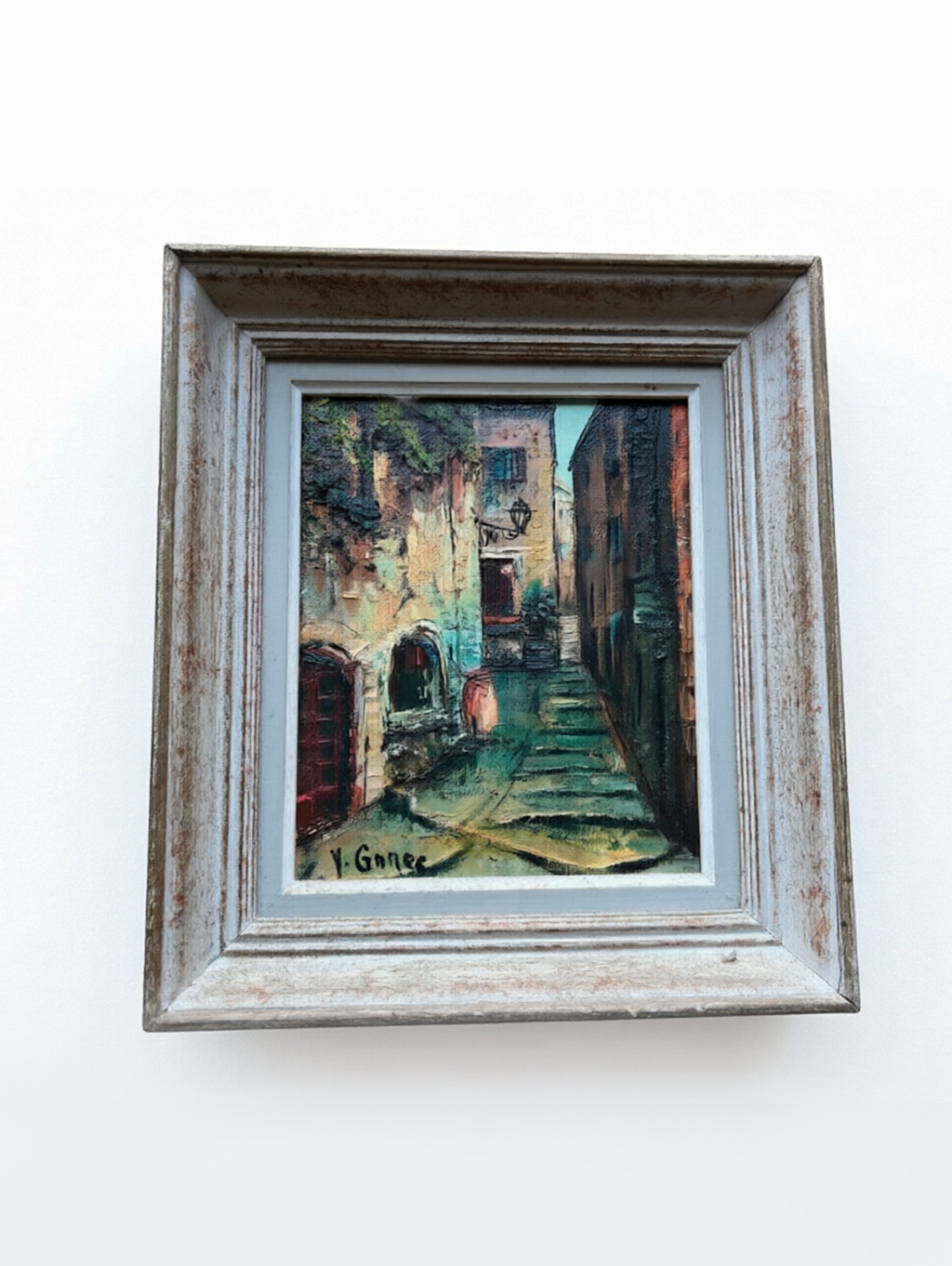 Mid-20th-Century French Oil on Canvas Painting - Image 3