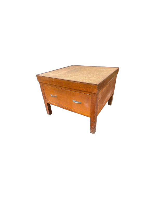 Early 20th-Century French Solid Wood Work Table – 44⅛"