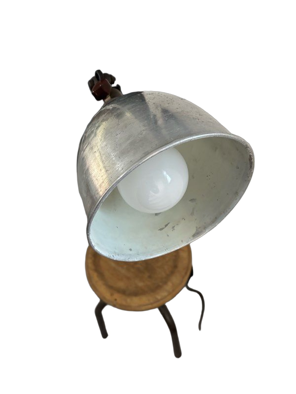 Early 20th Century Metal Workshop Lamp - 31.5" - Image 11