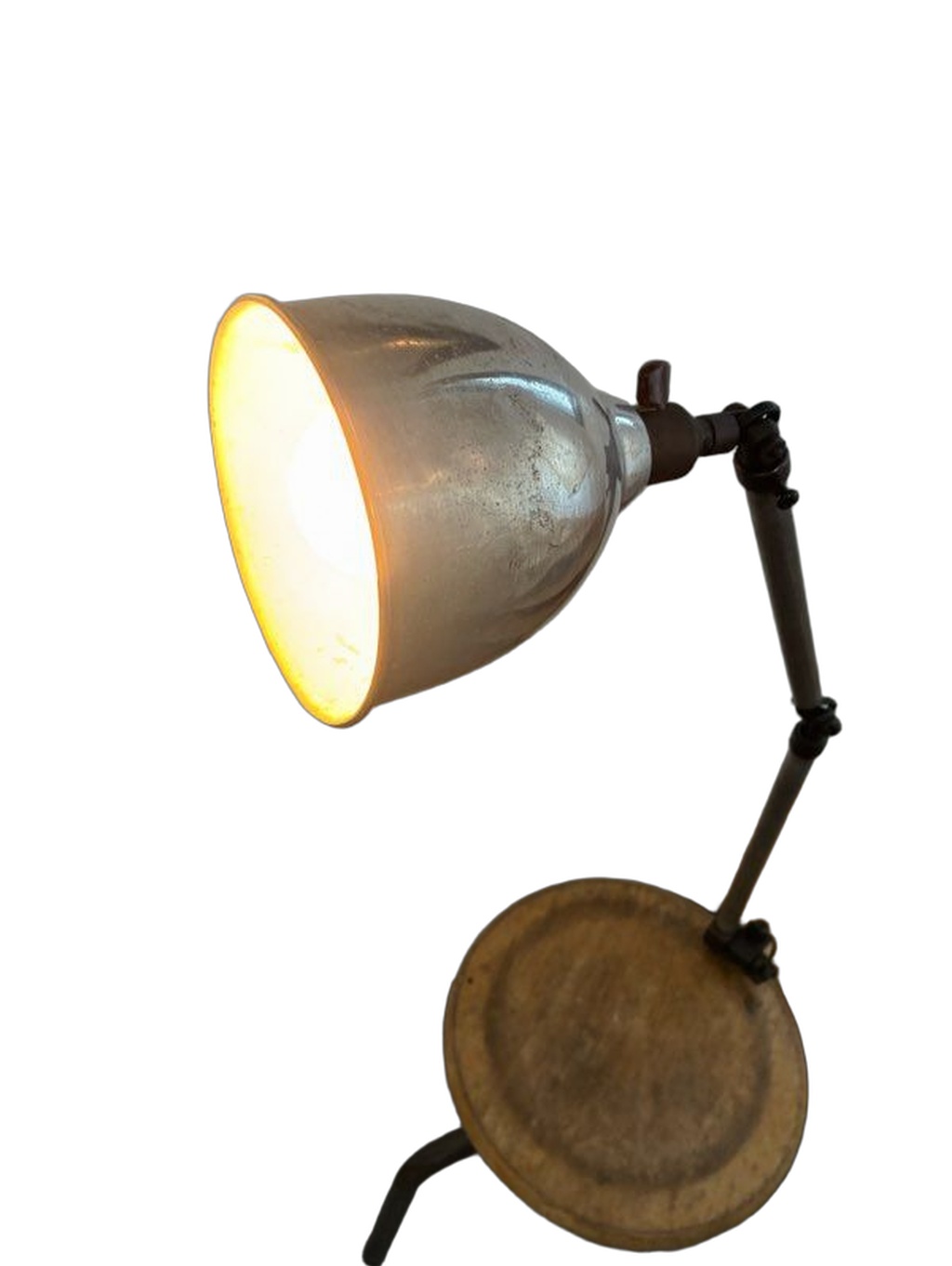 Early 20th Century Metal Workshop Lamp - 31.5" - Image 5