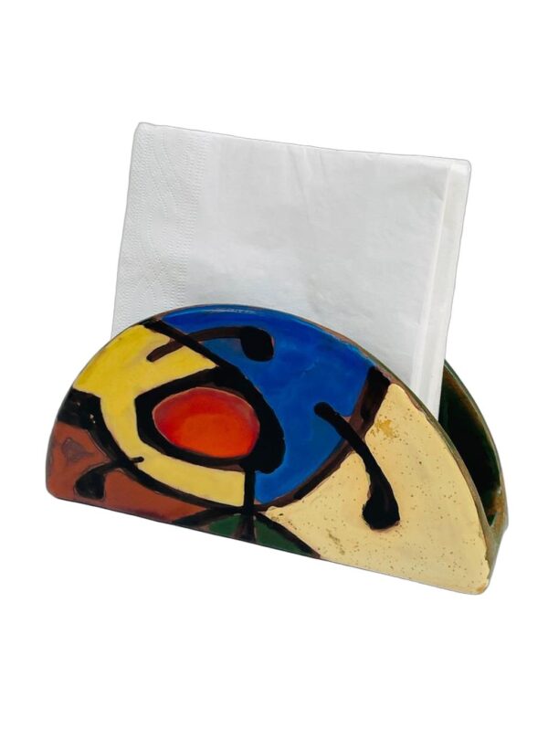 Mid-Century Modern Ceramic Napkin Holder by AZEMA - 5"