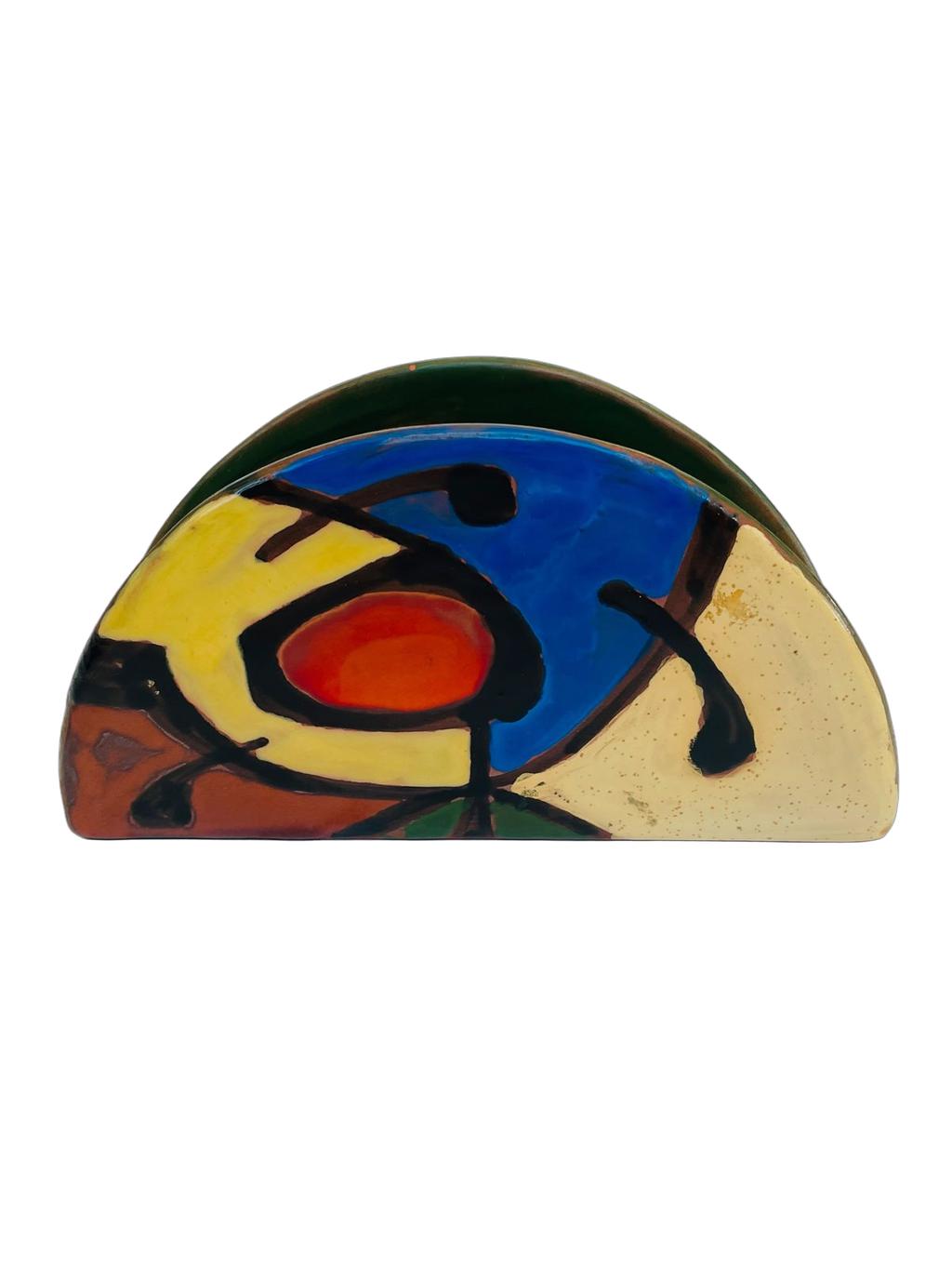 Mid-Century Modern Ceramic Napkin Holder by AZEMA - 5" - Image 3