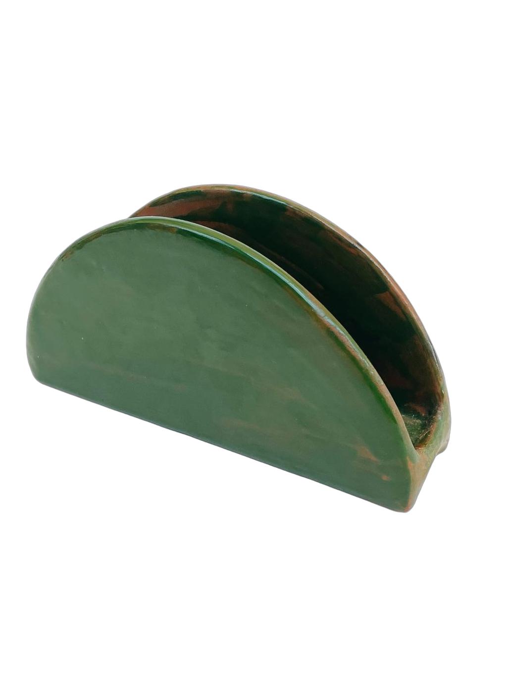 Mid-Century Modern Ceramic Napkin Holder by AZEMA - 5" - Image 9