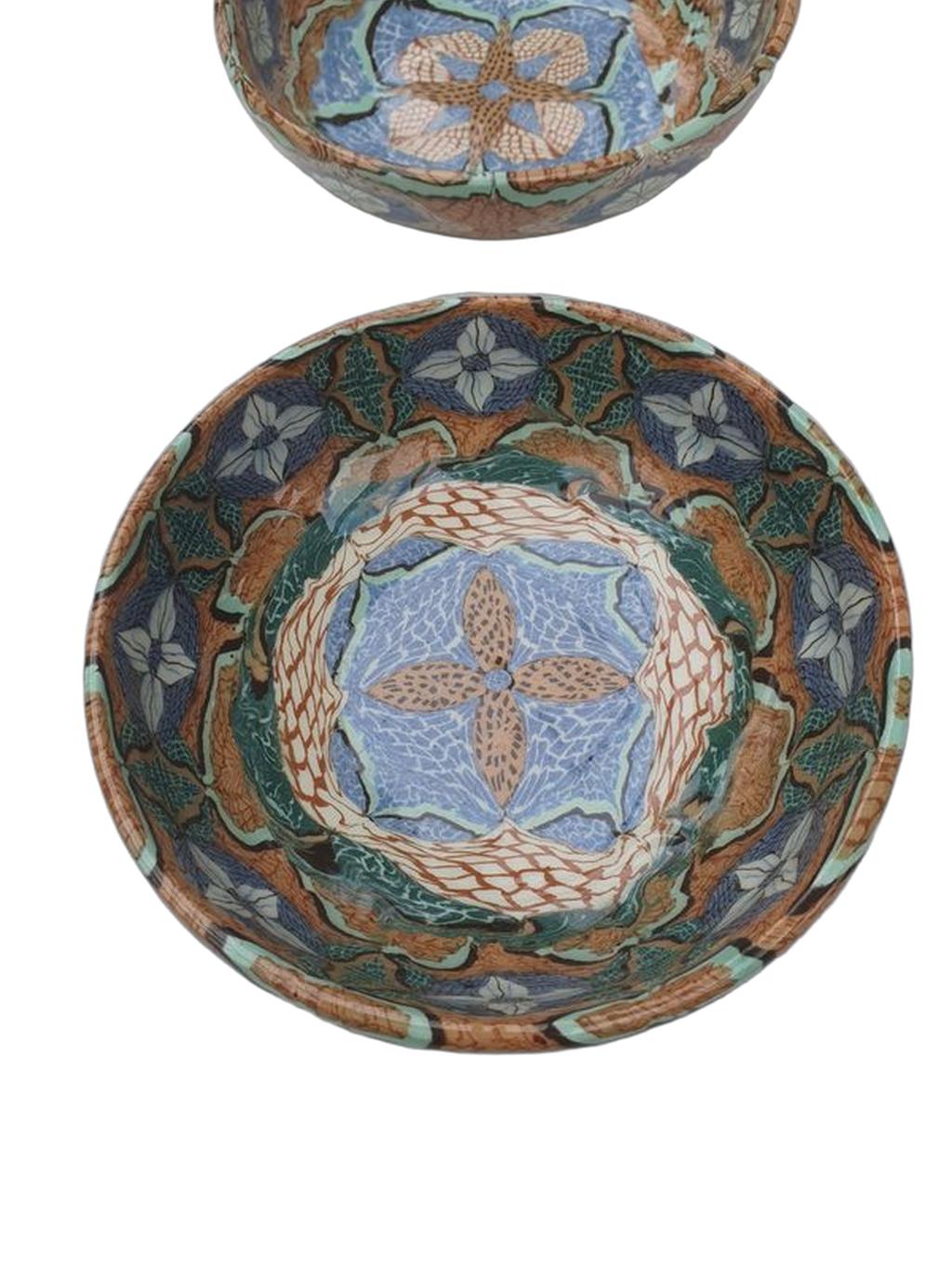 Set of 2 Vallauris Ceramic Mosaic Bowls - 5.1" - Image 2