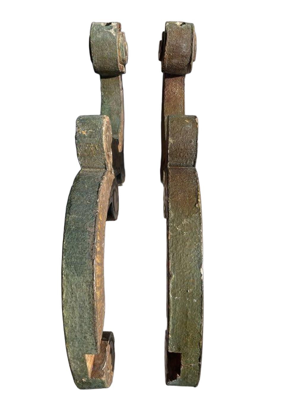 Pair of 18th Century Wood Console Feet - 20.5" - Image 2