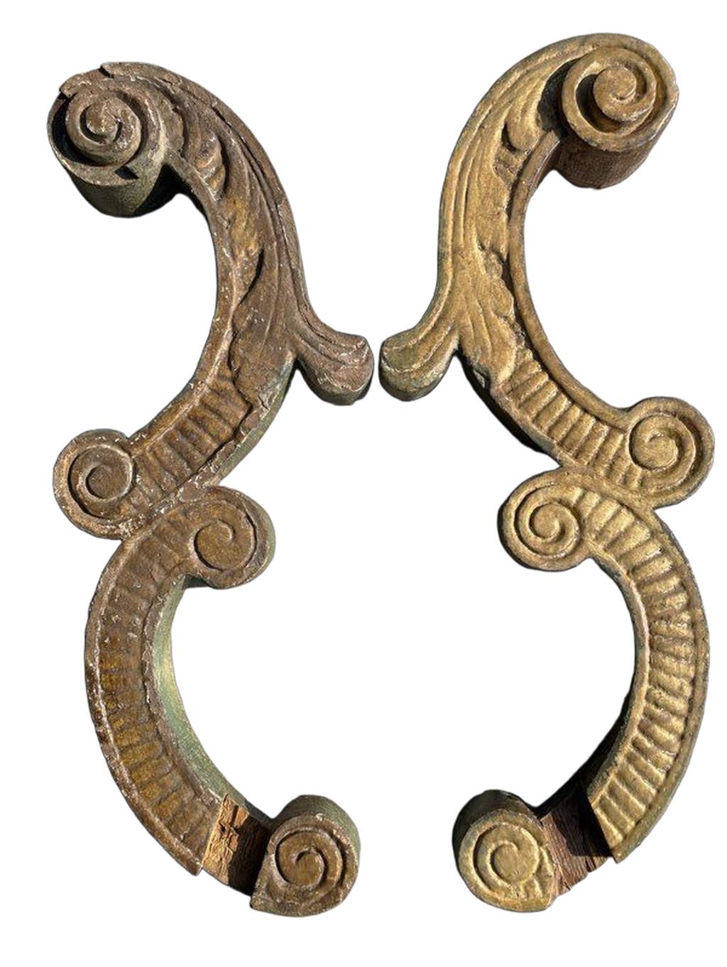 Pair of 18th Century Wood Console Feet - 20.5" - Image 3